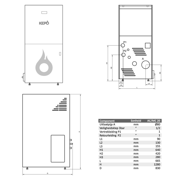 Kepo Kepo MC 20 (20kW) - Pelletketel