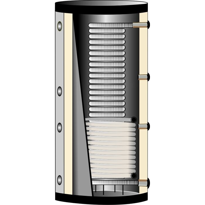 BNS FHS-WT1 - Buffervat 1000L met tapwaterspiraal en 1 warmtewisselaar