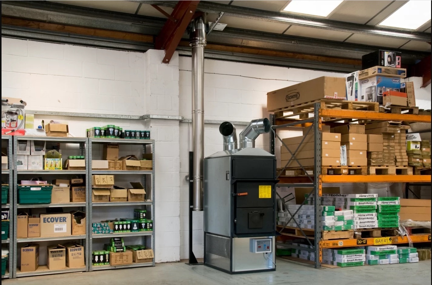 Fabbri F 55 C.V. (55 kW) - Luftheizungs-Holzkessel