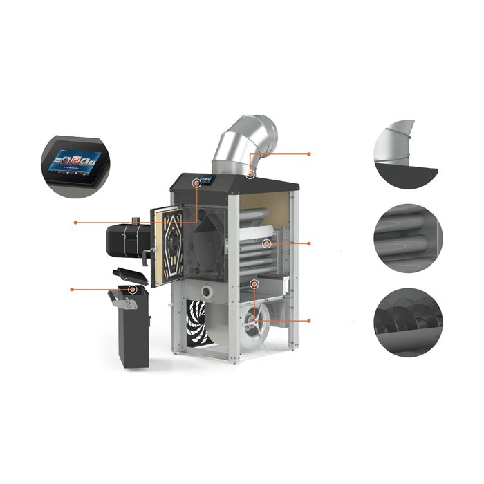 Kipi Ventura 100 (100 kW) - Luftgefeuerte Pelletkessel