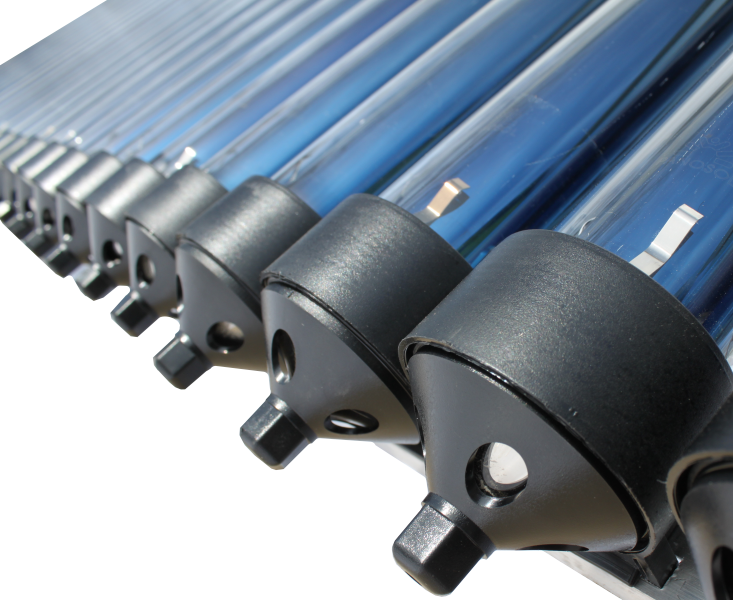 Complete zonneboilerset - 1x 30HP + Buffervat 300L met 1 tapwaterspiraal en 1 warmtewisselaar