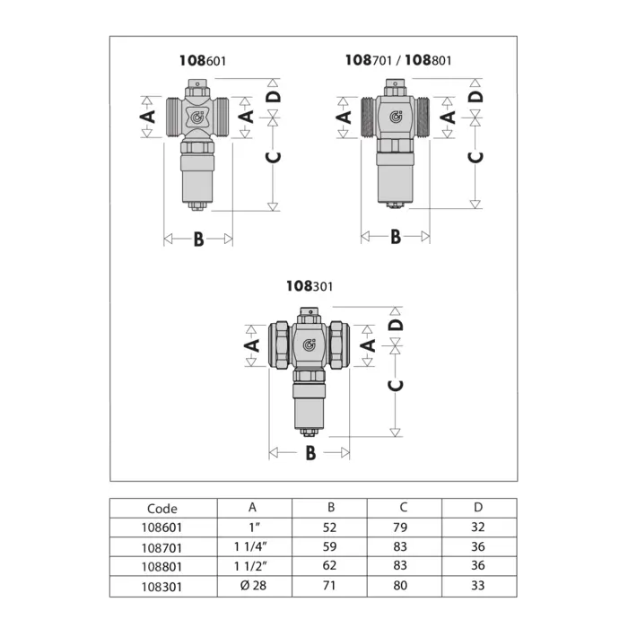 Caleffi Caleffi iStop 1″ - Warmtepomp Vorstbeveiligingsklep
