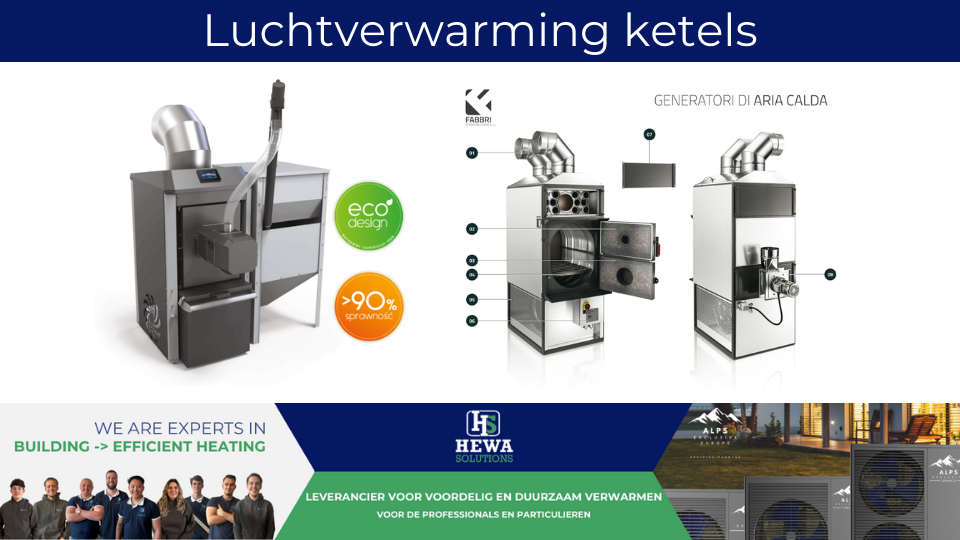 Uitgelicht - Diverse luchtverwarming ketels van Kipi en Fabbri