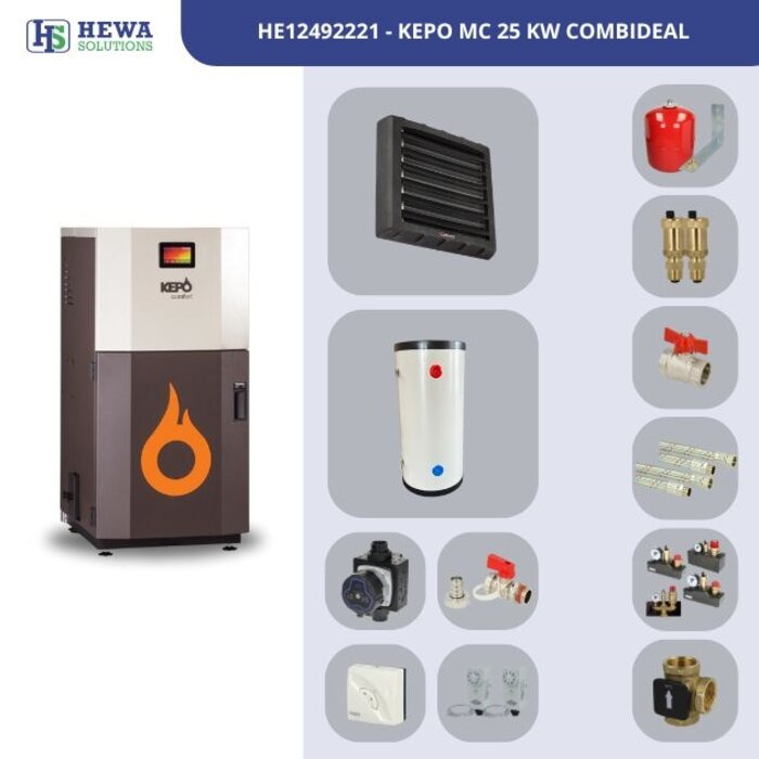 HeWa Solutions Kepo MC25 25 kW - Bedrijfsverwarming Combideal