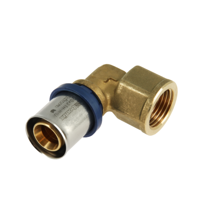 Bonfix BONFIX 2001115 - Presskupplung Knie 90° - Messing - 20 x 1/2'' G F