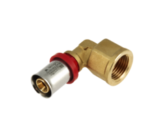 Bonfix BONFIX 2001105 - Presskupplung Knie 90° - Messing - 16 x 1/2'' G F