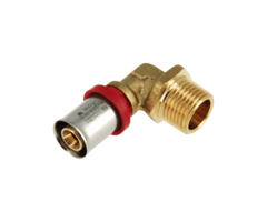 Bonfix BONFIX 2001020 - Perskoppeling haaks 90° - Messing - 16 x 3/4" G M