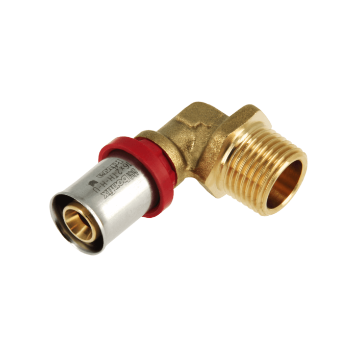 Bonfix BONFIX 2001020 - Perskoppeling haaks 90° - Messing - 16 x 3/4" G M