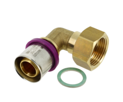 Bonfix BONFIX 2002115 - Presskupplung Knie 90° - Messing - 26 x 3/4'' G F