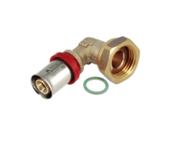 Bonfix BONFIX 2002101 - Presskupplung Knie 90° - Messing - 16 x 1/2'' G F