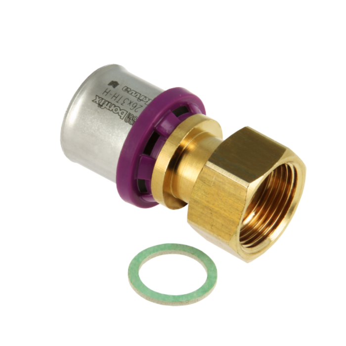 Bonfix BONFIX 2002040 - Pressfitting gerade - Messing - 26 x 1'' G F