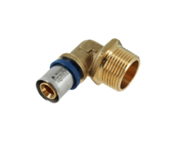 Bonfix BONFIX 2001037 - Perskoppeling haaks 90° - Messing - 20 x 1" G M