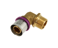 Bonfix BONFIX 2001038 - Perskoppeling haaks 90° - Messing - 26 x 1" G M