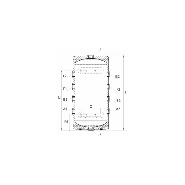 BURNiT PSM 80 - 80L Pufferspeicher
