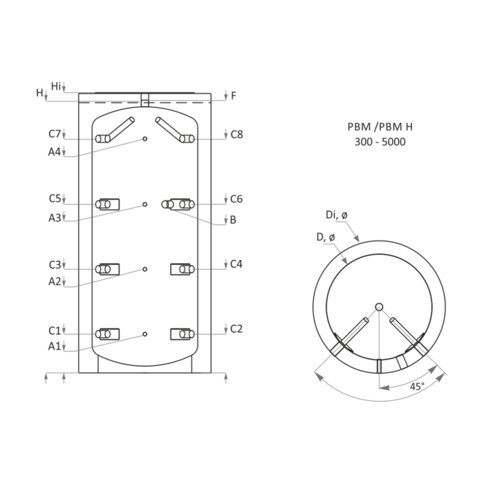 BURNiT PBM 1000 - 1000L Buffervat