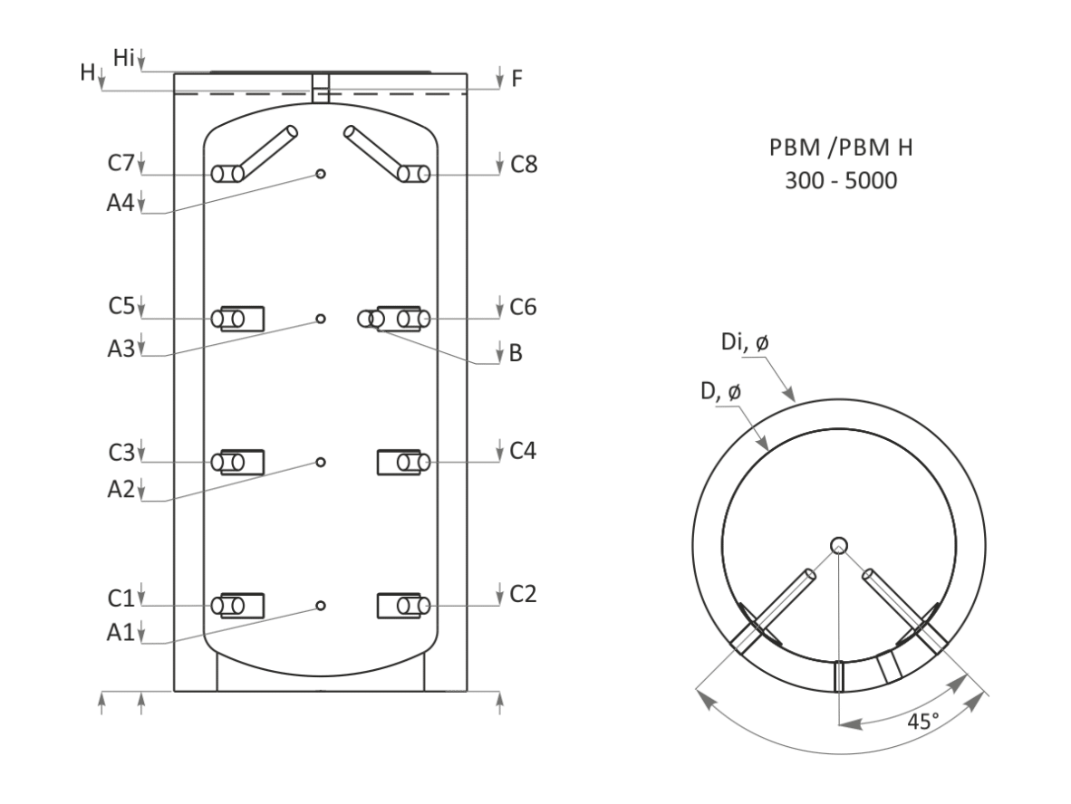 BURNiT PBM 1000 - 1000L Buffervat