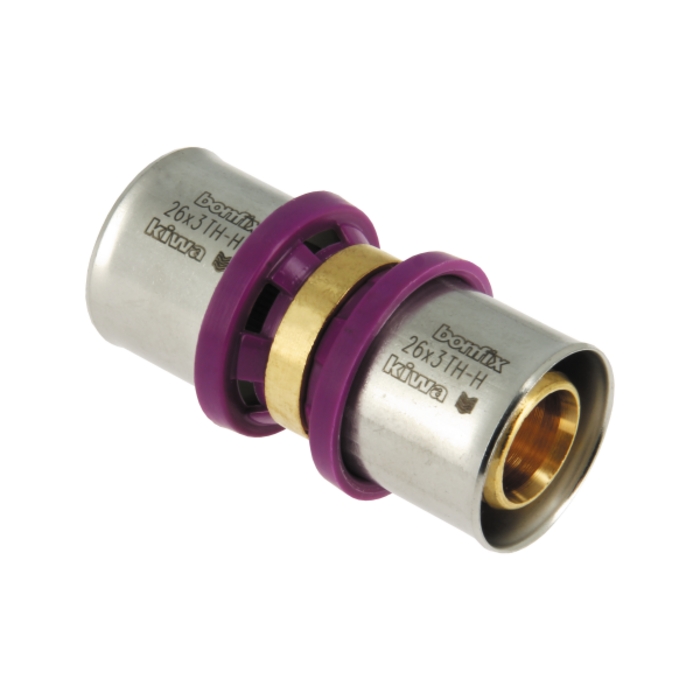 Bonfix BONFIX 2000135 - Alu-Presskupplung gerade - 26 x 26 mm