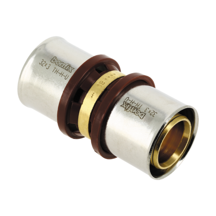 Bonfix BONFIX 2000140 - Gerade Alu-Presskupplung - 32 x 32 mm