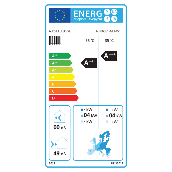 ALPS EXCLUSIVE AE-06001-MO-V2 (6 kW) - Vollelektrische Monoblock-Luft/Wasser-Wärmepumpe
