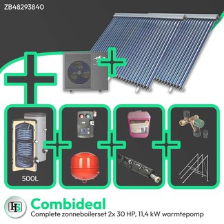 HeWa Solutions Combideal ZB48293840 - Complete zonneboilerset 500L + ALPS EXCLUSIVE AE-11403-MO-V2