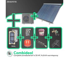 HeWa Solutions Kombinationsangebot ZB48293735 - Komplettes Solarboiler-Set 1x 30HP 300L + ALPS EXCLUSIVE AE-14803-MO-V2