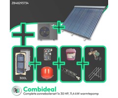 HeWa Solutions Kombinationsangebot ZB48293734 - Komplettes Solarboiler-Set 300L 1x 30HP + ALPS EXCLUSIVE AE-11403-MO-V2