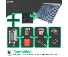 HeWa Solutions Combideal ZB48293733 - Complete zonneboilerset 300L 1x 30HP + ALPS EXCLUSIVE AE-08401-MO
