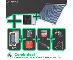 HeWa Solutions Combideal ZB48293732 - Complete zonneboilerset 300L 1x 30HP + ALPS EXCLUSIVE AE-08401-MO-(A)