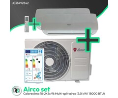 Lamborghini Caloreclima Lamborghini Caloreclima Smeraldo 18-2 + 2x 9K - Multi-split airco combinatie (5,0 kW / 18000 BTU)