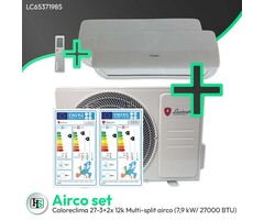 Lamborghini Caloreclima Lamborghini Smeraldo 27-3 + 2x 12K - Multi-split airco combinatie (7,9 kW / 27000 BTU)