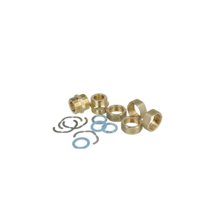 Geribbelde solarslang DN16 - Aansluitset 3/4"