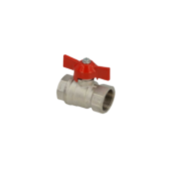 HeWa Solutions HeWa HE482739120 - Kugelhahn aus Messing mit Flügelgriff 1" G F