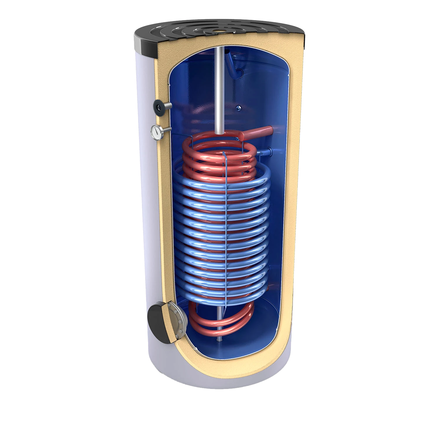 TESY Tesy EV13S17S30065 - Warmwasserspeicher (indirekt beheizt) mit zwei Wärmetauschern (300 L)