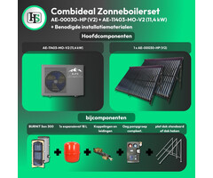 HeWa Solutions Kombinationsangebot ZB48293734 - Komplettes Solarboiler-Set 300L 1x 30HP + ALPS EXCLUSIVE AE-11403-MO-V2