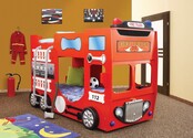Brandweerbed stapelbed brandweer | rood jongensbed