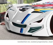 Voorkant autobed Streetracer  wit