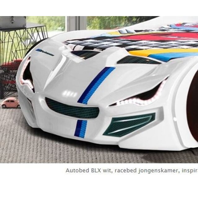 Voorkant autobed Streetracer  wit