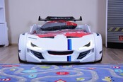 Autobed met lichtjes en geluid | Street Racer wit
