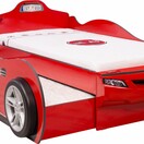 Autobed met logeerbed rood jongens bed