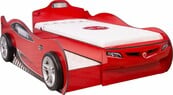 Autobed met logeerbed rood jongens bed Autobed met logeerbed rood jongens bed