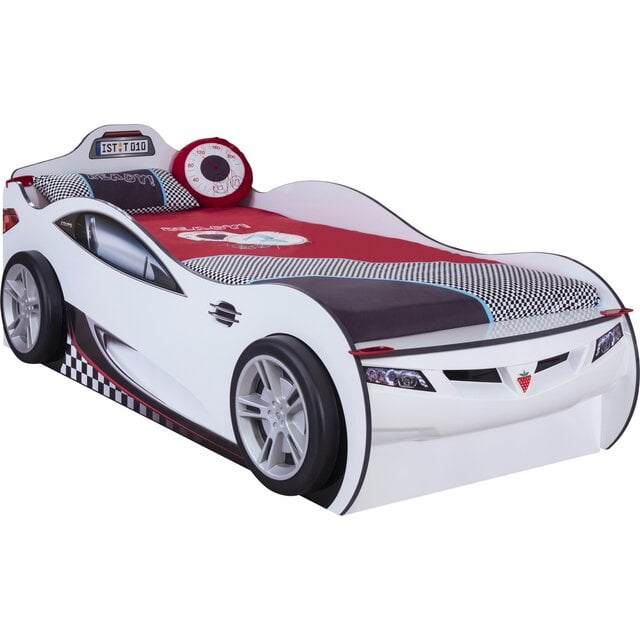 Autobed met logeerbed wit jongens bed Autobed met logeerbed wit jongens bed