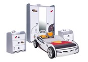 Autobed jongens bed wit kinderkamer Autobed jongens bed wit kinderkamer