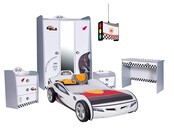 Autobed jongens bed wit kinderkamer Autobed jongens bed wit kinderkamer