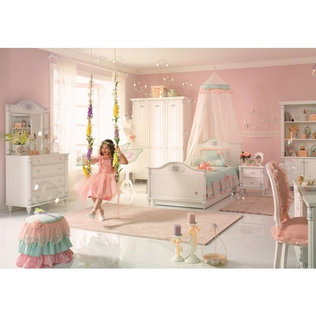 Romantic kindernachtkastje meisjes kamer