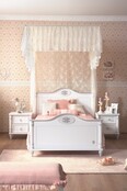 Romantic twijfelaar meisjes bed 200 x 120 cm