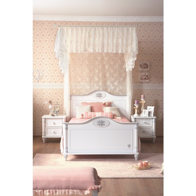 Romantic twijfelaar meisjes bed 200 x 120 cm