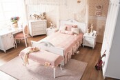 Romantic twijfelaar meisjes bed 200 x 120 cm