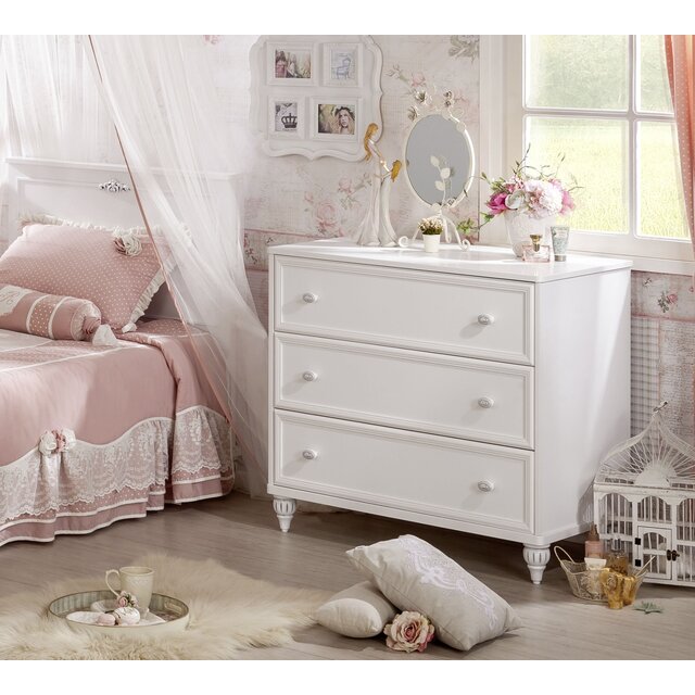 Romance commode kinderladekast meisjes