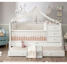 Romantic babybed ledikant meegroeibed | 4 in 1
