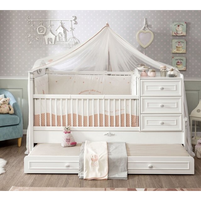 Romantic babybed ledikant meegroeibed | 4 in 1 Romantic babybed ledikant meegroeibed | 4 in 1